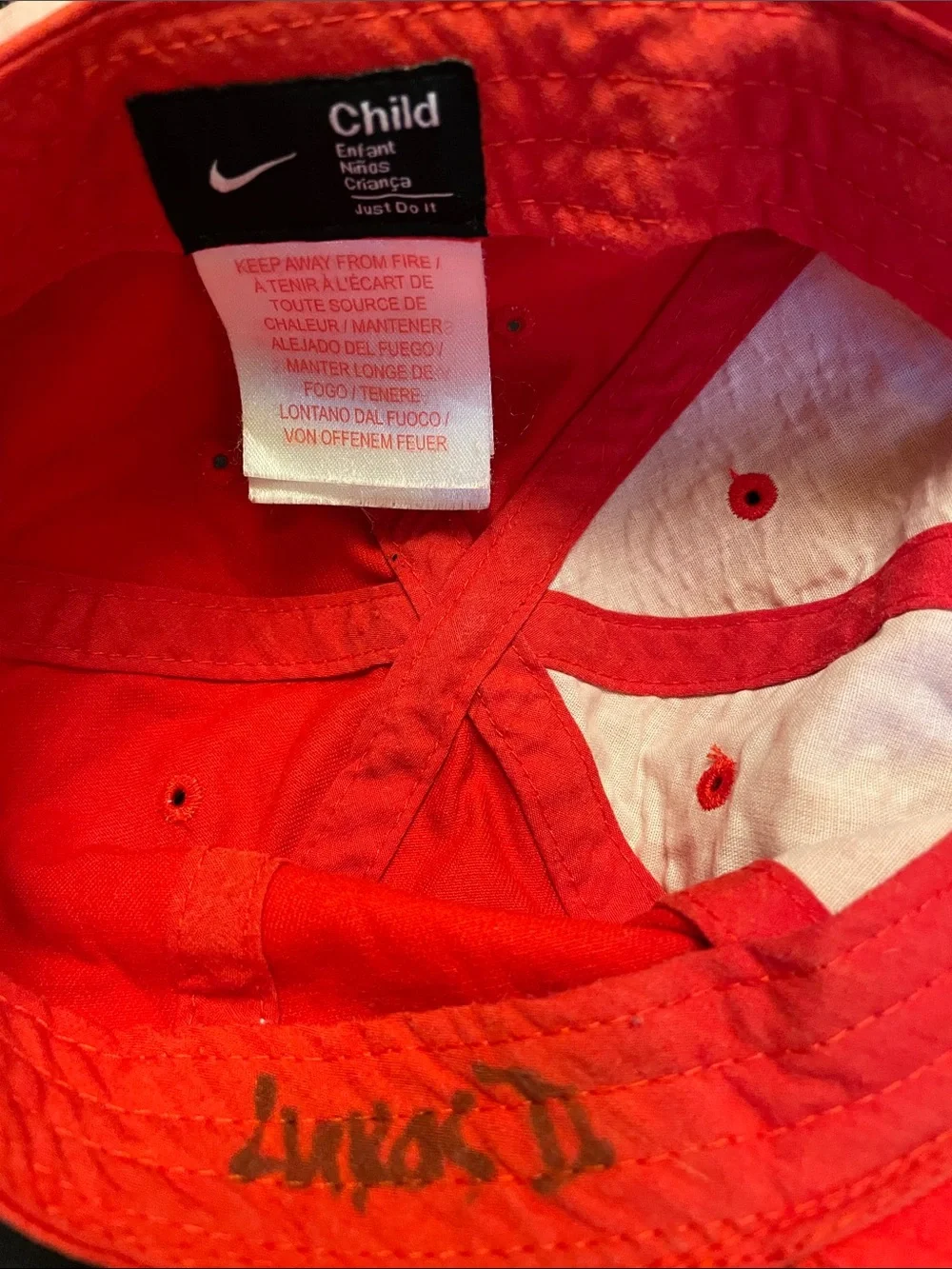 Nike Red Embroidered Swoosh Baseball Cap